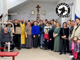 В Горячем Ключе благочинный совершил чин освящения штаба Русской общины