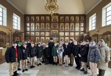 Юнармейцы посетили Свято-Никольский храм станицы Северской