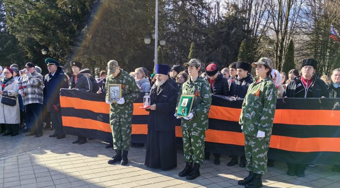 Протоиерей Александр Ананян принял участие в патриотической акции, посвященной 83-ей годовщине освобождения Краснодара