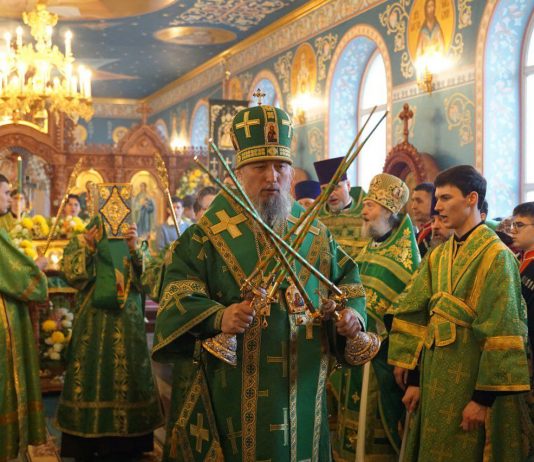 Митрополит Василий совершил Божественную литургию в Свято-Покровском храме станицы Елизаветинской