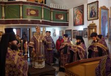 В канун Недели Марии Египетской митрополит Василий совершил Всенощное бдение в Свято-Успенском храме станицы Григорьевской