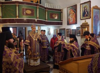 В канун Недели Марии Египетской митрополит Василий совершил Всенощное бдение в Свято-Успенском храме станицы Григорьевской