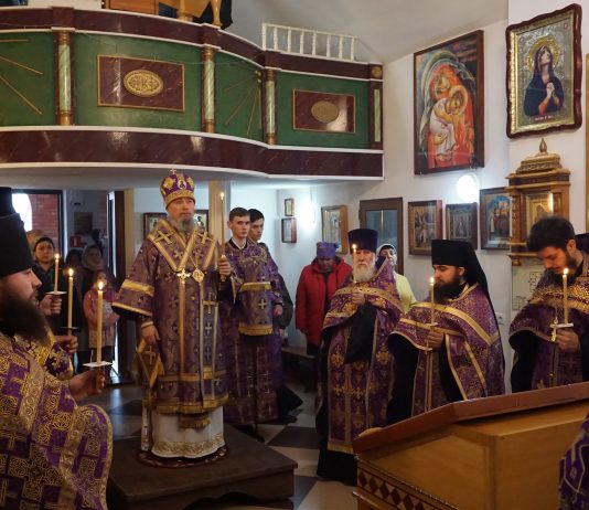 В канун Недели Марии Египетской митрополит Василий совершил Всенощное бдение в Свято-Успенском храме станицы Григорьевской