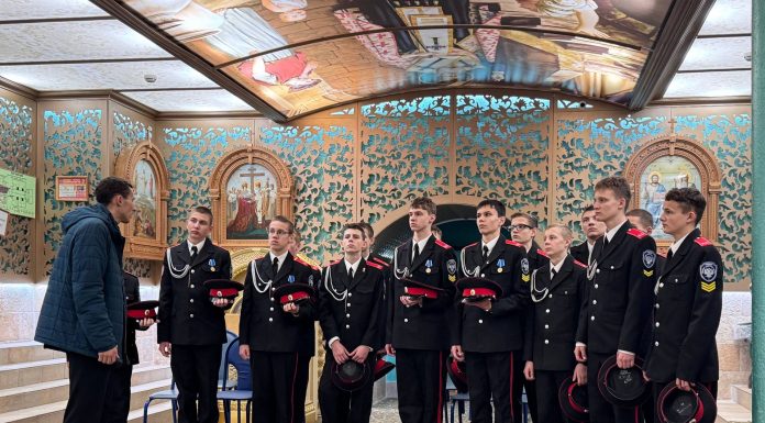 Воспитанники Кубанского казачьего кадетского корпуса посетили Екатеринодарскую духовную семинарию