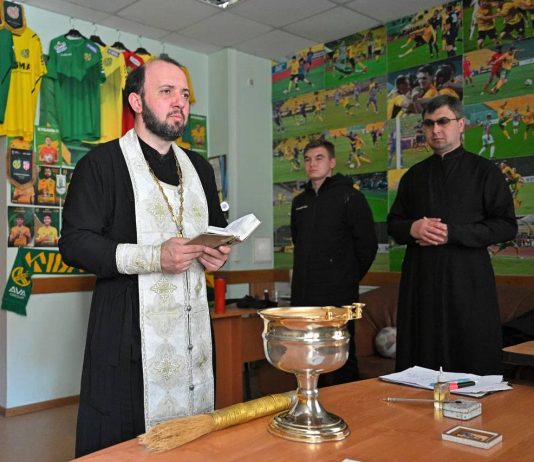 Иерей Владимир Горин совершил чин освящения учебно‑тренировочного центра футбольного клуба «Кубань»