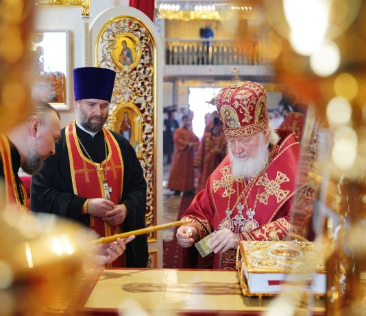 Предстоятель Русской Церкви освятил храм Рождества Христова в станице Динской Краснодарского края