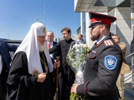 Святейший Патриарх Кирилл посетил Кубанский казачий кадетский корпус имени атамана И.В. Безуглого в станице Динской