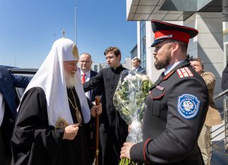 Святейший Патриарх Кирилл посетил Кубанский казачий кадетский корпус имени атамана И.В. Безуглого в станице Динской