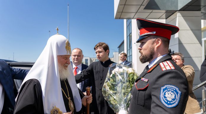 Святейший Патриарх Кирилл посетил Кубанский казачий кадетский корпус имени атамана И.В. Безуглого в станице Динской