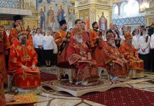 Святейший Патриарх Кирилл совершил Божественную литургию в храме Рождества Христова станицы Динской