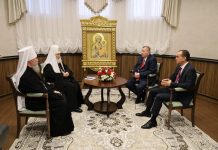 Состоялась встреча Святейшего Патриарха Кирилла с полномочным представителем Президента РФ в ЮФО, губернатором Краснодарского края и главой Кубанской митрополии