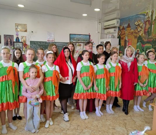 В храме Вознесения Господня прошло детское мероприятие, посвящённое светлому празднику Воскресения Христова