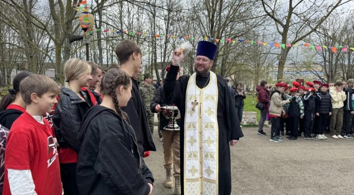 В Горячем Ключе благочинный благословил участников муниципального этапа игры «Зарница 2.0»