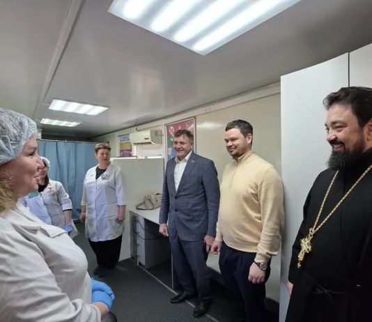 На территории храма Вознесения Господня завершил свою работу мобильный центр здоровья «Маршрут здоровья»