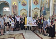В храме Введения во храм Пресвятой Богородицы станицы Динской прошла встреча с воспитанниками школьного лагеря