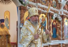 Митрополит Василий возглавил престольные торжества в храме иконы Божией Матери «Нерушимая стена» в женском монастыре города Апшеронска