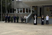 Иерей Георгий Белан посетил Аллею славы Динского механико-технологический техникума
