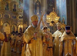 Митрополит Василий возглавил Божественную литургию в день памяти равноапостольной княгини Ольги и преподобного Аркадия Новоторжского