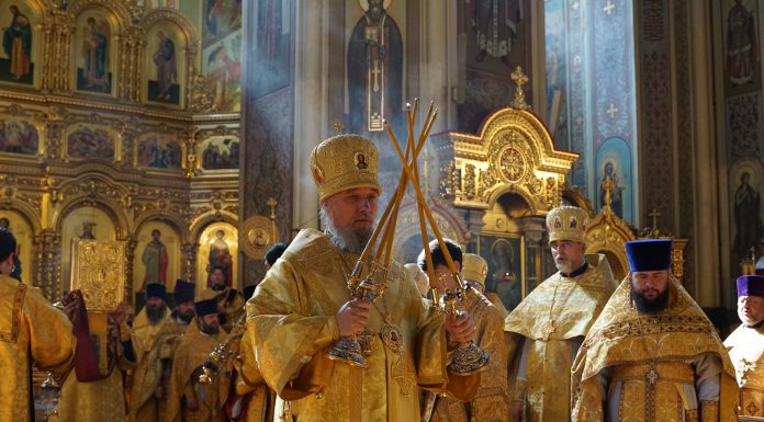 Митрополит Василий возглавил Божественную литургию в день памяти равноапостольной княгини Ольги и преподобного Аркадия Новоторжского