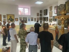 В храме Вознесения Господня в поселке Пашковском помолились о председателе совета стариков Екатеринодарского казачьего отдела