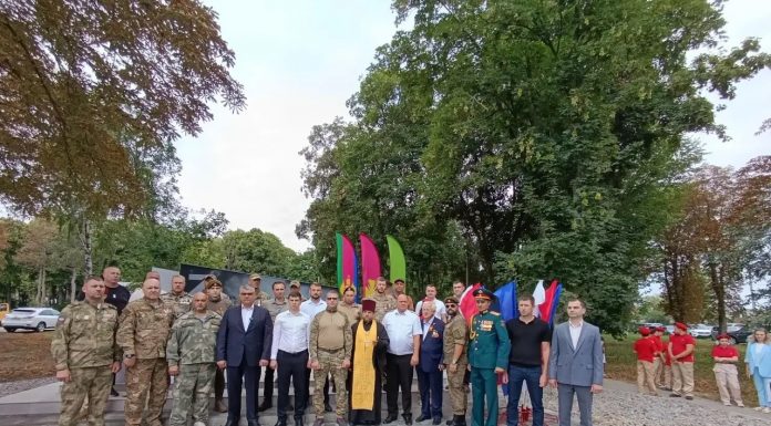 В станице Старомышастовской открыли памятник героям специальной военной операции