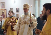Митрополит Василий совершил Всенощное бдение в храме святого Архангела Гавриила станицы Новомышастовской