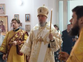 Митрополит Василий совершил Всенощное бдение в храме святого Архангела Гавриила станицы Новомышастовской