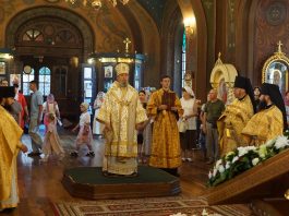 Митрополит Василий совершил Божественную литургию в Свято-Троицком соборе города Краснодара