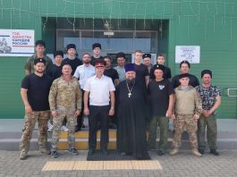 Благочинный посетил спортивные соревнования для казаков Таманского отдела Кубанского казачьего войска