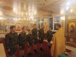 В домовом храме при Кубанском казачьем кадетском корпусе состоялось Таинство Крещения