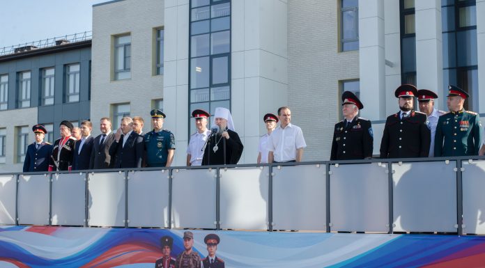 Митрополит Василий принял участие в открытии нового Кубанского казачьего кадетского корпуса имени атамана Ивана Безуглого