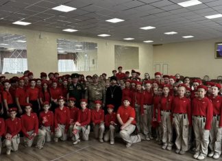 Иерей Николай Козак стал почетным гостем церемонии посвящения в юнармейцы