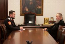 В епархиальном управлении состоялась встреча митрополита Василия с заместителем губернатора Краснодарского края Александром Агибаловым
