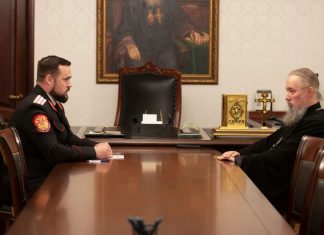 В епархиальном управлении состоялась встреча митрополита Василия с заместителем губернатора Краснодарского края Александром Агибаловым