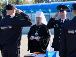 Митрополит Василий принял участие в торжественной церемонии принятия присяги в Краснодарском университете МВД России