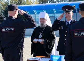 Митрополит Василий принял участие в торжественной церемонии принятия присяги в Краснодарском университете МВД России