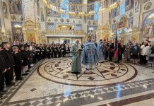 Юные казачата приняли присягу в храме Рождества Христова