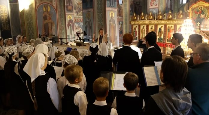 Школьная Литургия прошла в праздник Покрова Пресвятой Богородицы в Рождественском храме