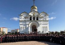 Учащиеся Кубанского казачьего кадетского корпуса станицы Динской приняли присягу